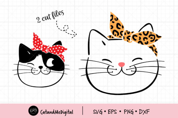Bandana Cat Svg Cutting File