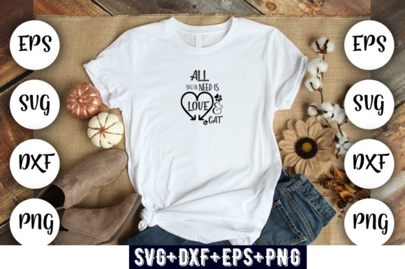 Cat Design ALL YOU NEED is LOVE and a