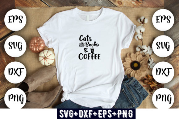 Cat Design Cats, Books Coffee