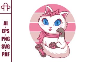 Cat Female Embroidery Design