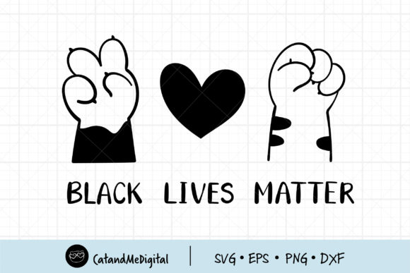 Cat Paw Black Lives Matter