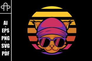 Cat Retro Illustration