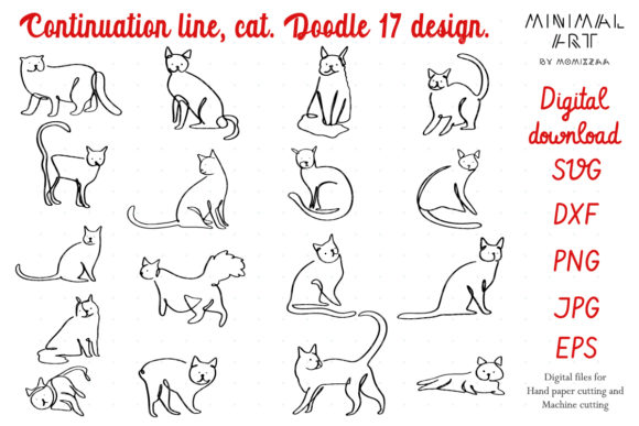 Continuation Cat Simply One Line