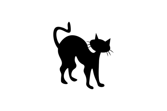 Halloween Black Cat Illustration Vector