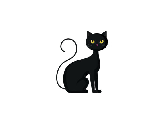 Halloween Illustration Black Cat