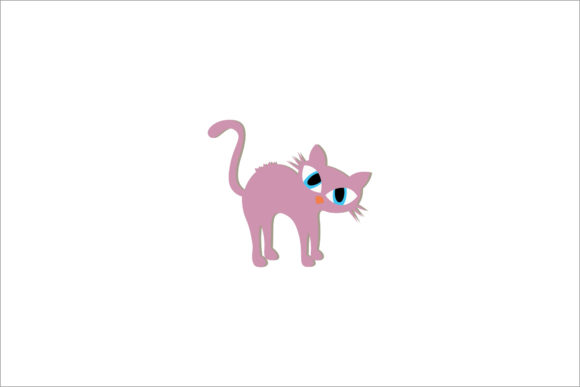 Halloween Illustration Cat Color Vector