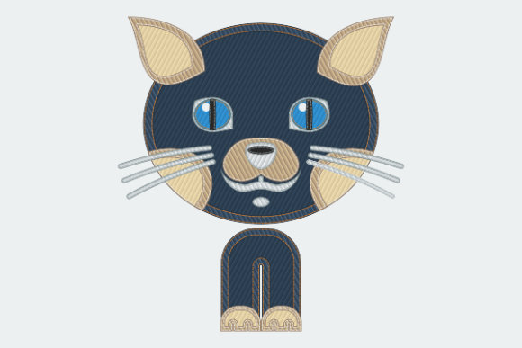 Jeans Denim Style Cat Character