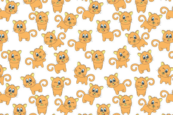 Pattern Design, with Cute Cat Ornament