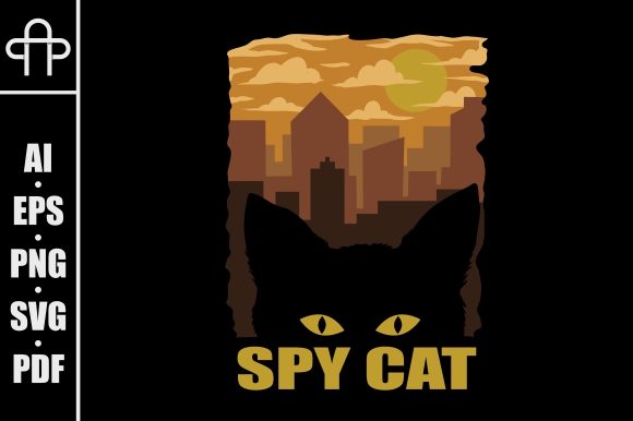 SPY CAT VECTOR ILLUSTRATION